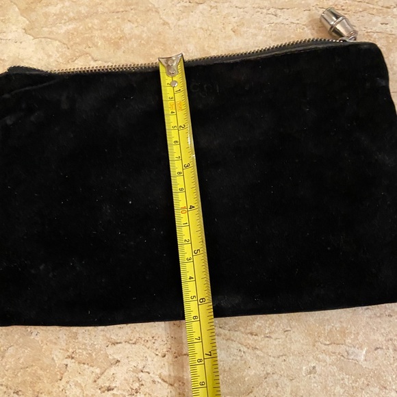 Gucci black Velvet Pouch Bamboo silver hardware - Picture 9 of 16